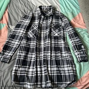 Black and white flannel dress